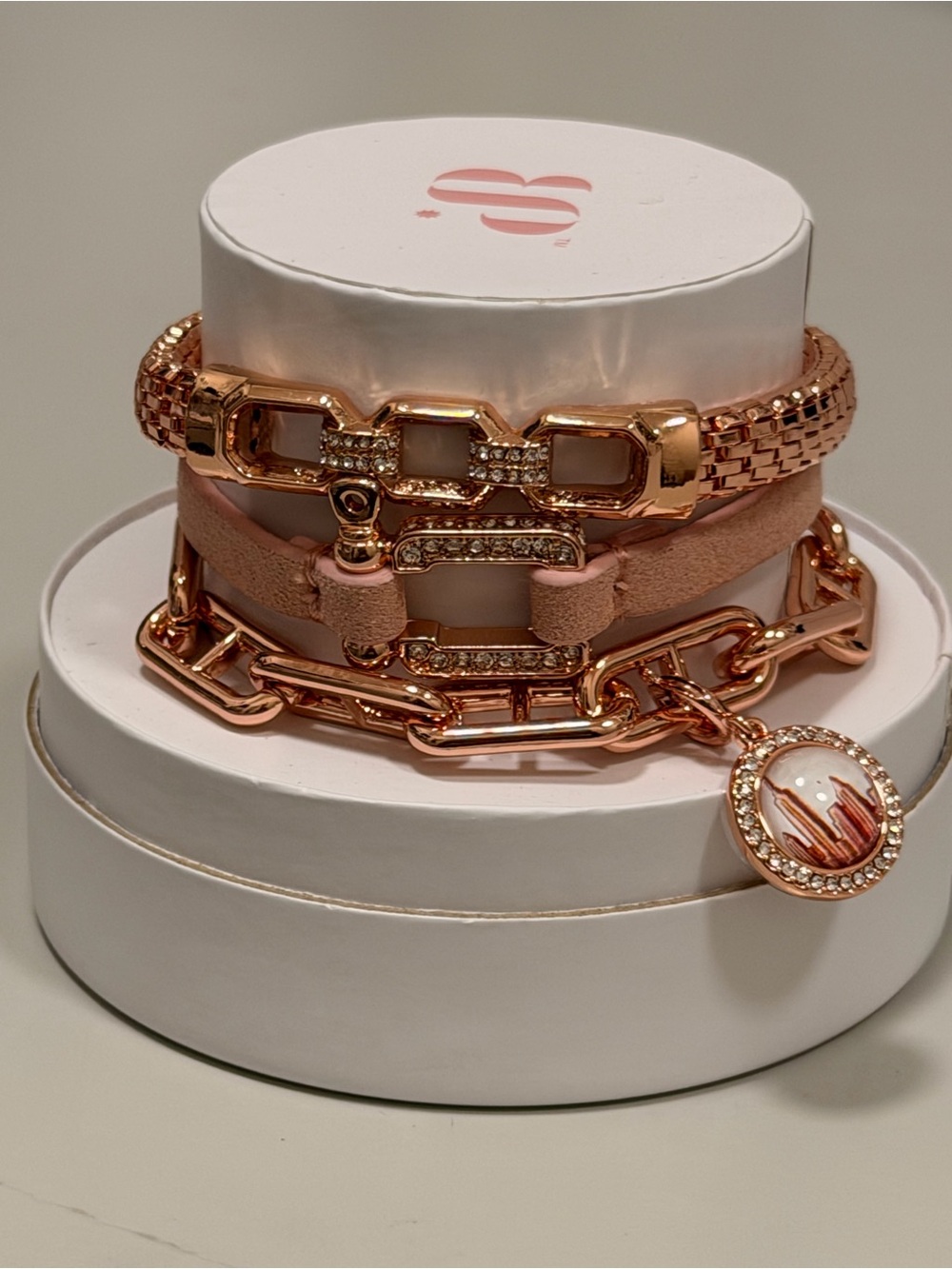 Bomb Party NWT! Rose Gold Bracelet Set “Golden Avenue”